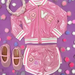 LOVE PATCHES LIGHTWEIGHT BOMBER JACKET