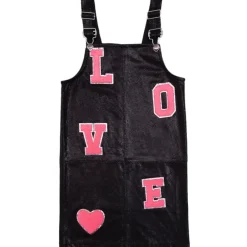 LOVE PATCHES OVERALL DRESS