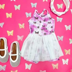 LUCKY BUTTERFLIES TENNIS DRESS /W SHORTS