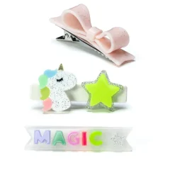 MAGIC UNICORN ALLIGATOR CLIPS (SET OF 3)