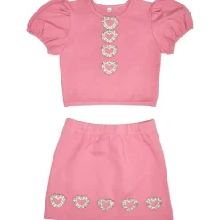 MANHATTAN  HEARTS PUFF SLEEVE TOP AND SKIRT SET