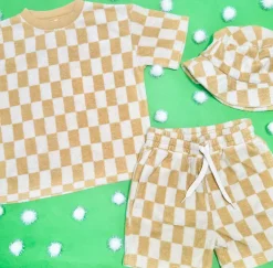 MARIGOLD CHECK TSHIRT AND SHORTS SET