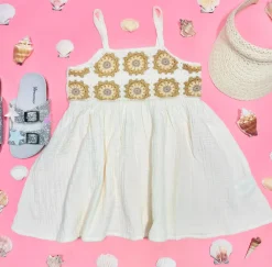 MARIGOLD DAISY CROCHET SUNDRESS