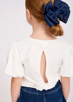MARINA OPEN BACK PUFF SLEEVE TOP