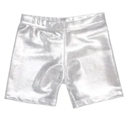METALLIC BIKER SHORTS