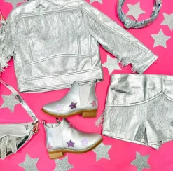 METALLIC FRINGE SHORTS