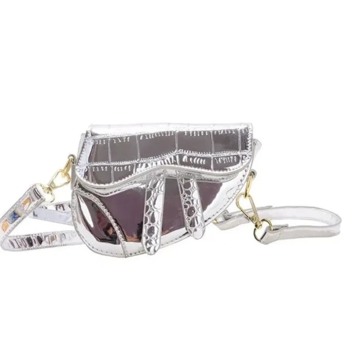 METALLIC MINI SADDLE BAG