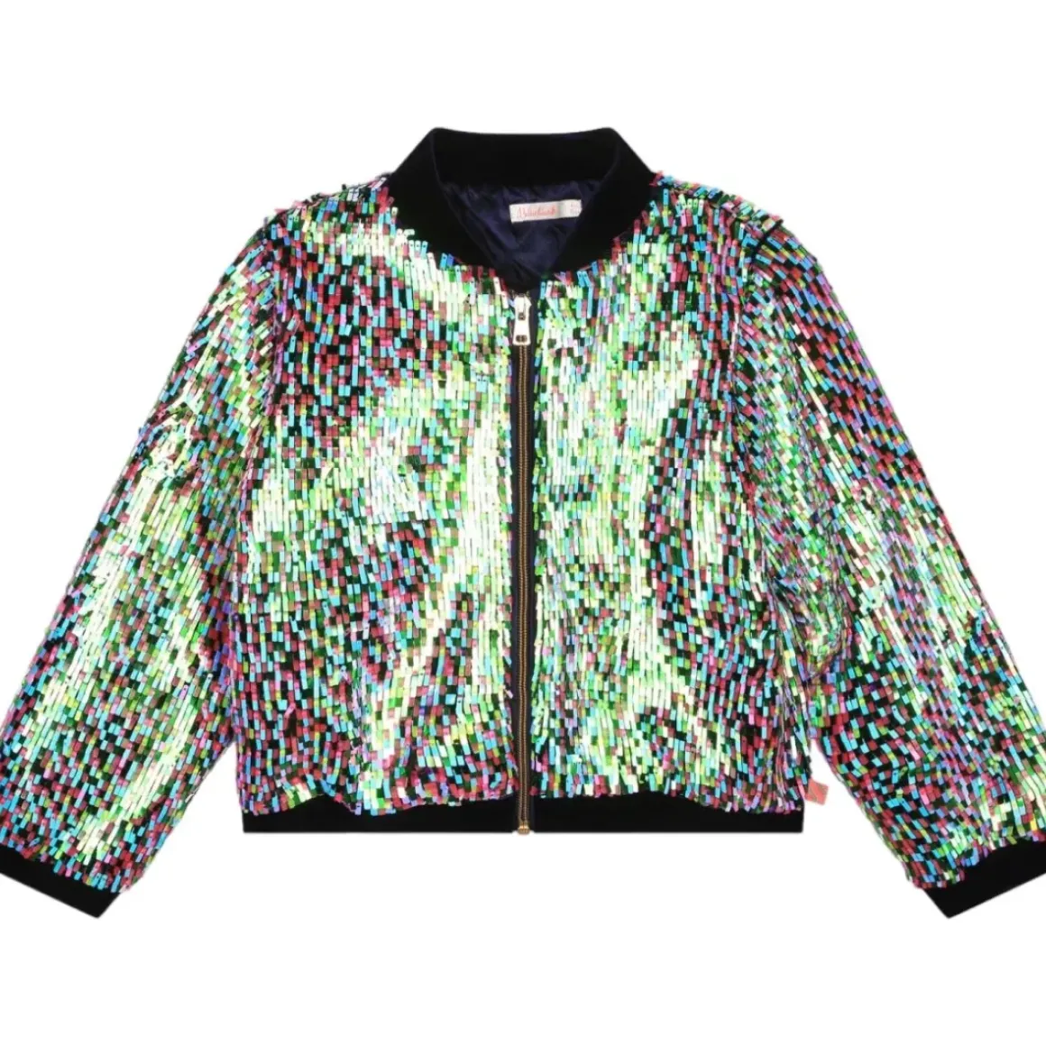METALLIC SEQUIN VELVET JACKET