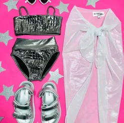 METALLIC SHIMMER SARONG COVER UP