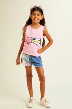 MIA SEQUIN DENIM SHORTS