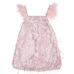 MILA SEQUIN FEATHER DRESS