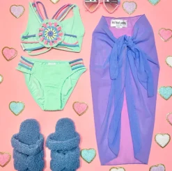 MONA CROCHET FLOWER TWO PIECE BIKINI