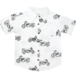 MOTORCYCLE BUTTON DOWN TOP