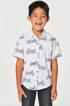 MOTORCYCLE BUTTON DOWN TOP