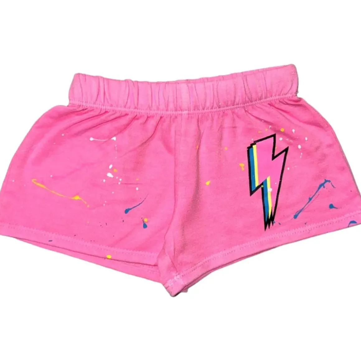 NEON BOLT SPLATTER SHORTS