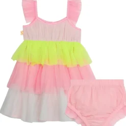 NEON LAYERED TULLE DRESS