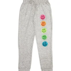 NEON SEQUIN SMILEY FACE HACCHI SWEATPANTS