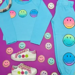 NEON SMILEY FACE SWEATSHIRT