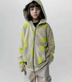 NEON STARS ZIP UP HOODIE (UNISEX)