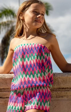 NOUR ZIGZAG CROCHET ROMPER
