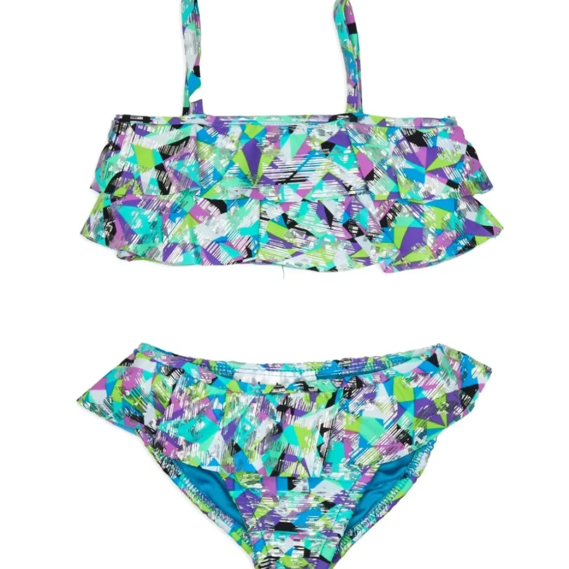OCEANIA METALLIC RUFFLE TWO PIECE BIKINI