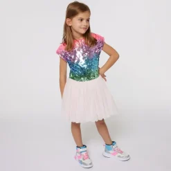OMBRÉ SEQUIN TULLE DRESS