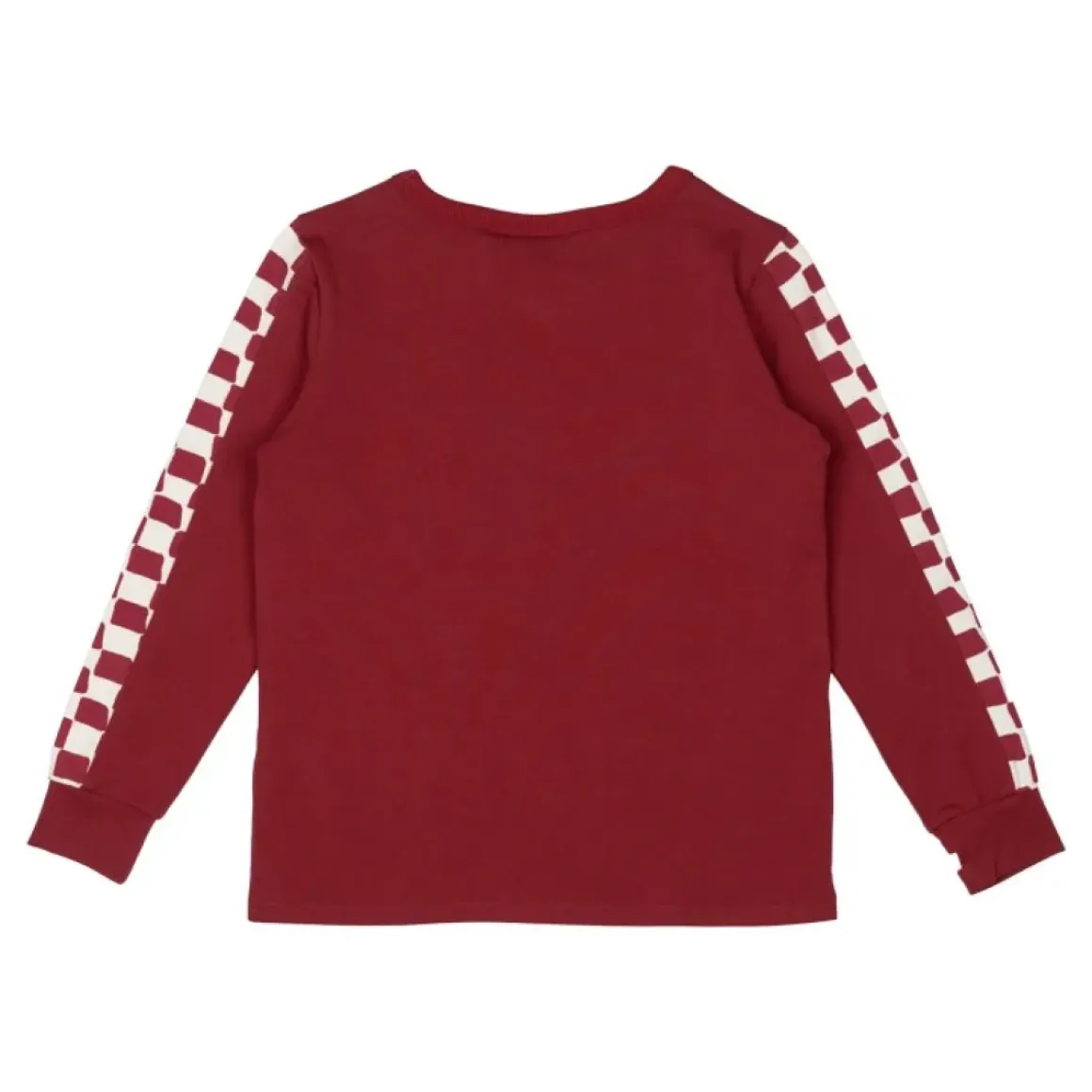 ON YOUR MARKS CHECKERED LONG SLEEVE TSHIRT