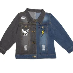 PATCH SPLIT DENIM JACKET