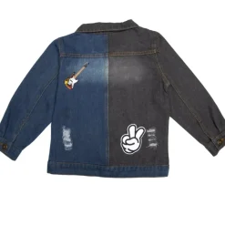 PATCH SPLIT DENIM JACKET