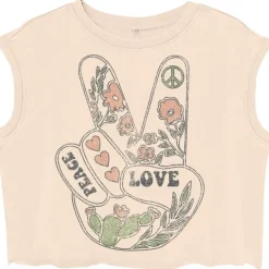 PEACE & LOVE MUSCLE TANK TOP