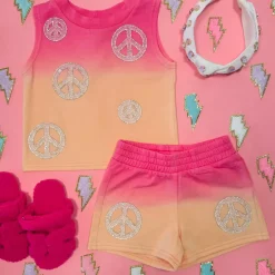 PEACE SIGN OMBRÉ TANK TOP