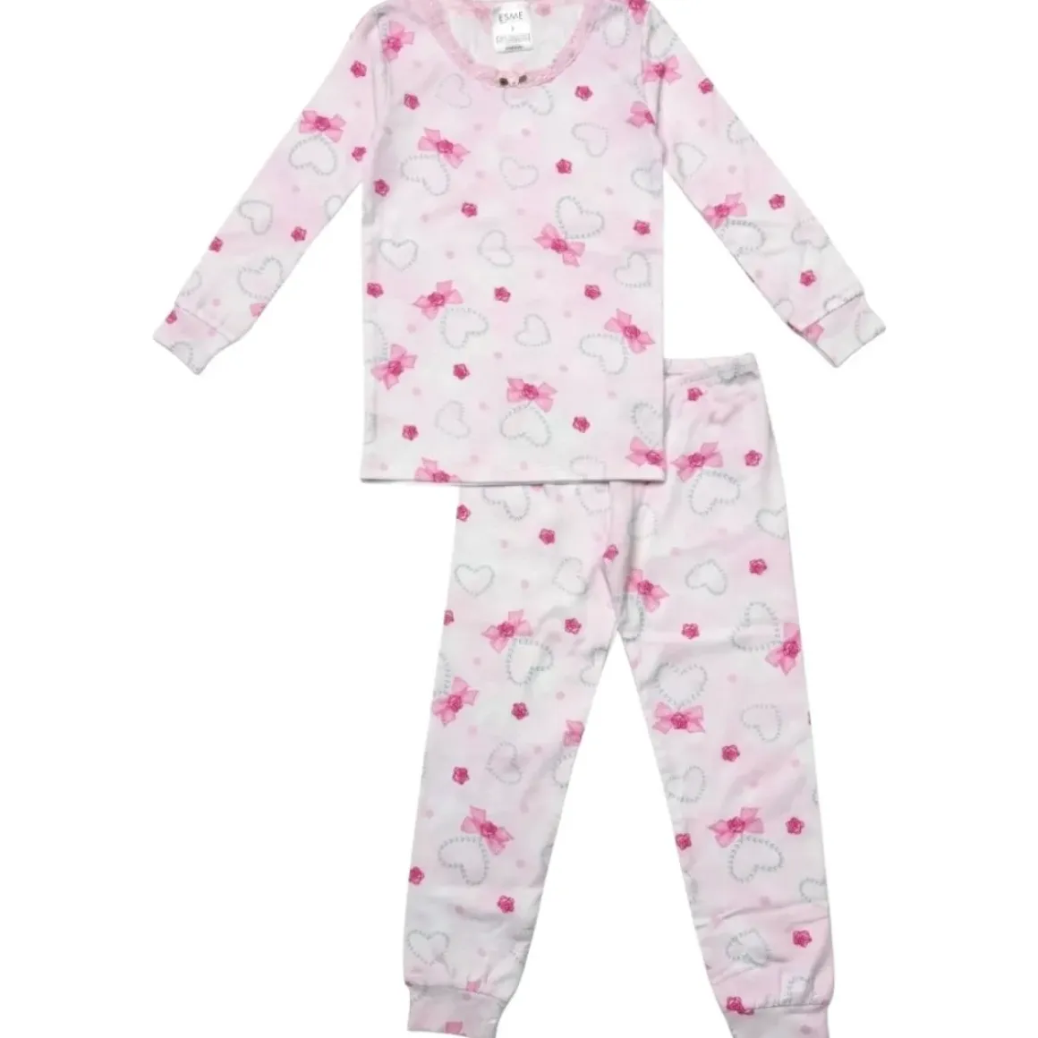 PEARLY HEARTS LONG SLEEVE PJS