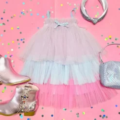 PENELOPE TULLE LAYERED DRESS
