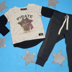 PIRATE PUG LONG SLEEVE TSHIRT