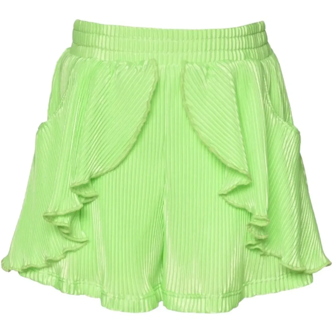 PLEATED RUFFLE SHORTS