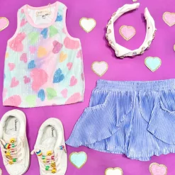PLEATED RUFFLE SHORTS