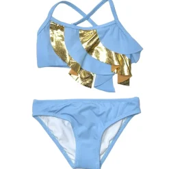 POLINA METALLIC RUFFLE TWO PIECE BIKINI