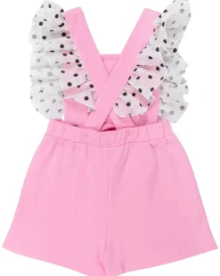 POLKA DOT FRILL ROMPER W/ REMOVABLE STRAPS