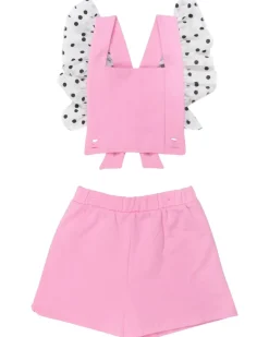 POLKA DOT FRILL ROMPER W/ REMOVABLE STRAPS