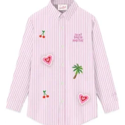 POPELINE STRIPES MINI BRIDGITTE BUTTON DOWN TOP (PREORDER)