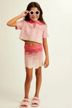 PORTOFINO CROCHET TOP AND SKIRT SET