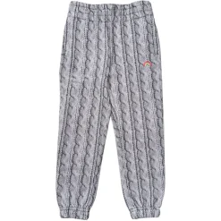 RAINBOW CABLE KNIT PRINT SWEATPANTS