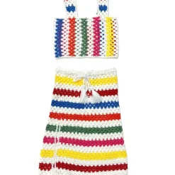 RAINBOW CROCHET TANK AND SKIRT SET