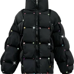 RAINBOW GEM GUILTED PUFFER JACKET
