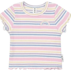 RAINBOW STRIPE RIB TSHIRT