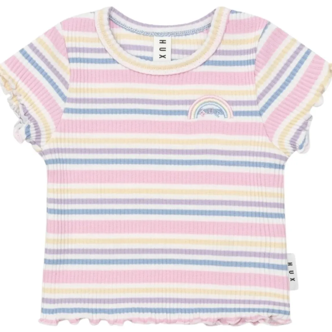 RAINBOW STRIPE RIB TSHIRT