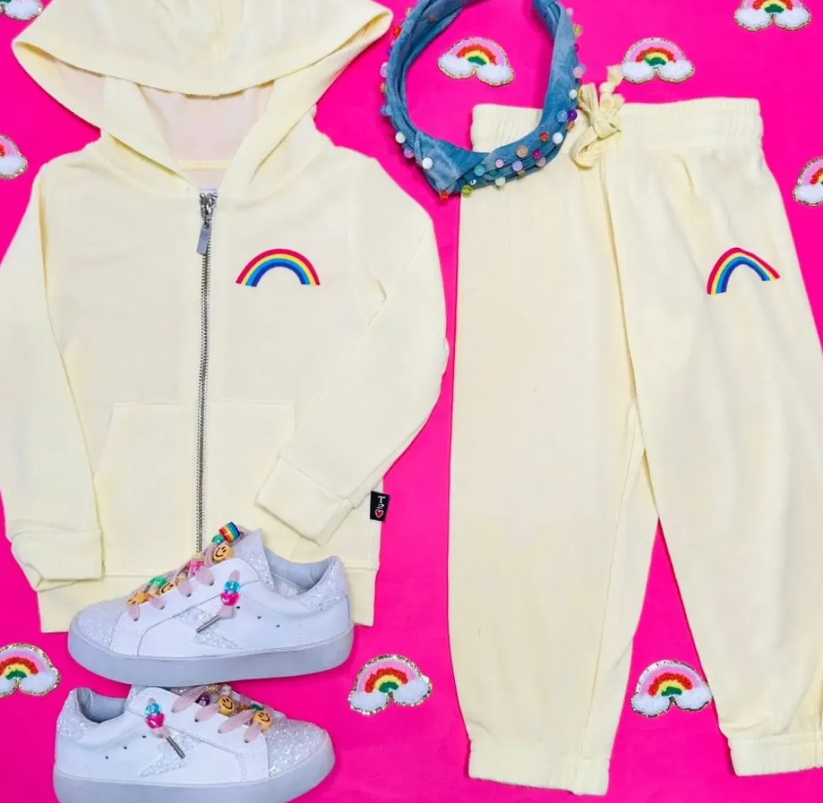 RAINBOW ZIP UP HOODIE