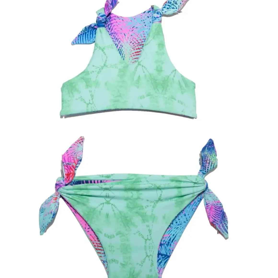 REVERSIBLE KNOT HALTER TWO PIECE BIKINI