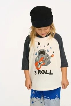 ROCK N ROLL GHOST LONG SLEEVE RAGLAN TSHIRT