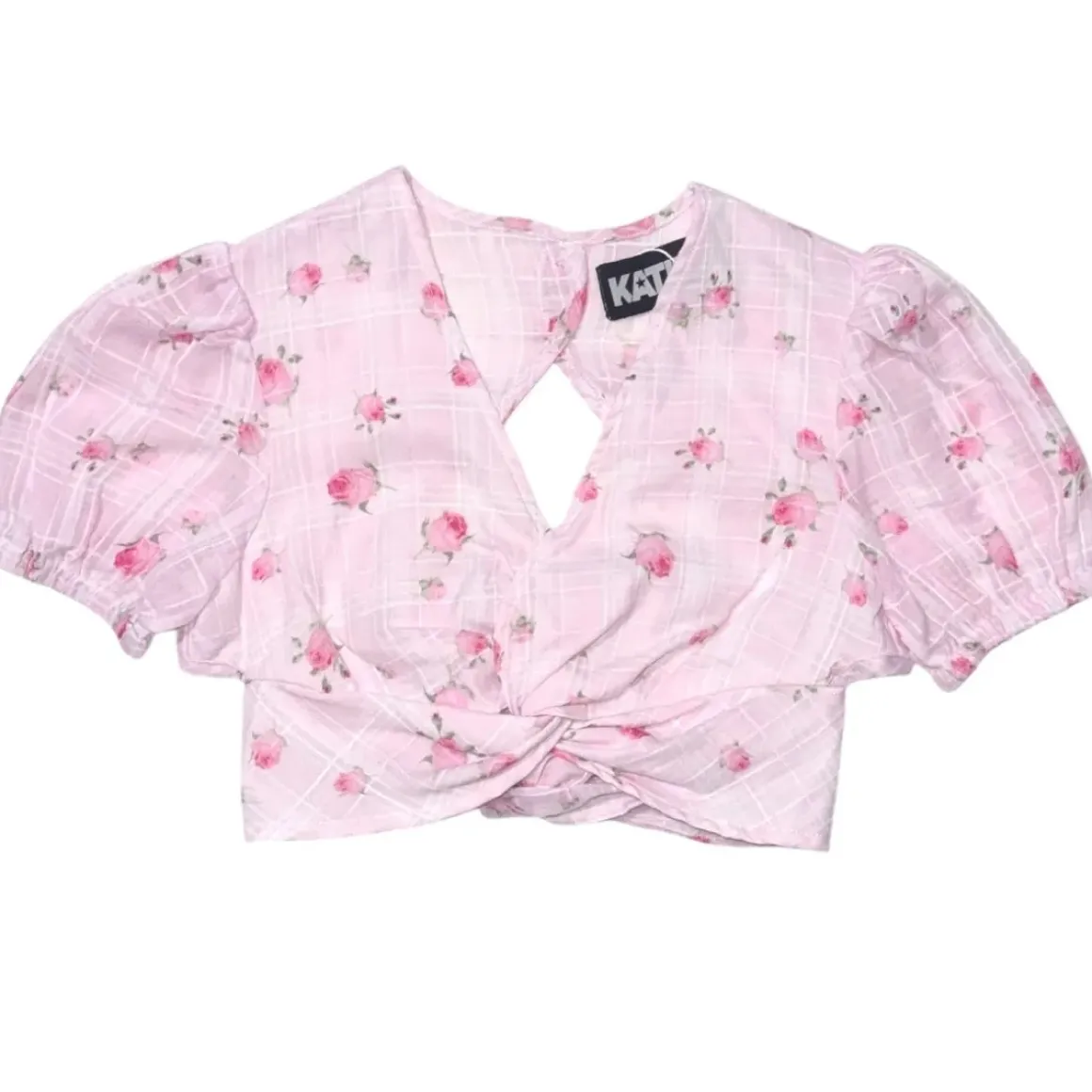 ROSEBUD PLAID JULIETTE TOP